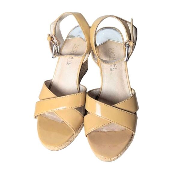 MICHAEL KORS Kami Ankle Strap Wedge Sandals Size 6M - Picture 5 of 9